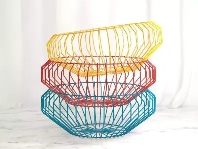 Cape Wire Bowls 3D model