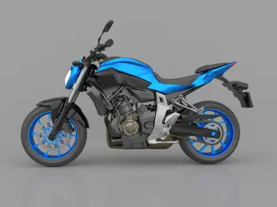Yamaha MT-07  FZ-07 Street Motorcycle Ready to Print STL File 3D print model