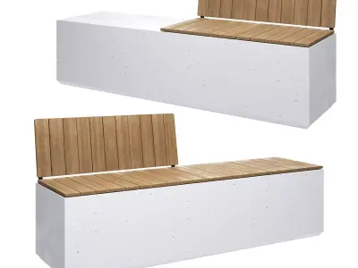 Concrete benches - BOX WBH By SIT and BOX WB By SIT 3D model
