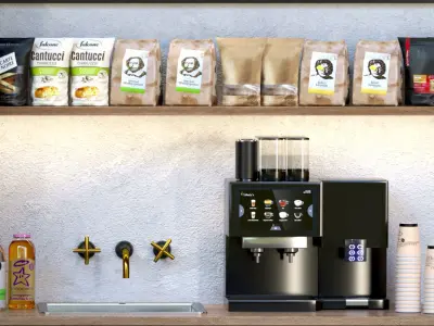 Coffee dot in minimalist style 3D model