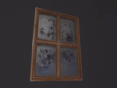 Window Old Factory 3D Model Low-poly 3D model