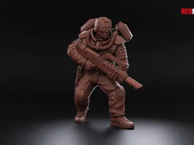 Airborne Division - Squad of the Imperial Force 3D print model