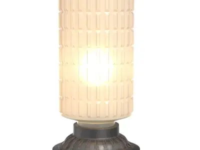 Skandinavische Funktionalistische Karierte Glas Tischlampe 3D model