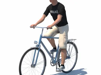  Low Poly Cyclists 