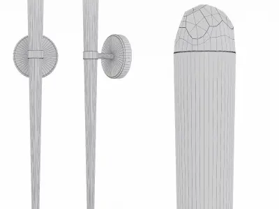 Restoration Hardware AQUITAINE TORCH SCONCE Black 3D model