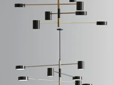 Ceiling Chandelier Pendant Suspension Collection 3D model