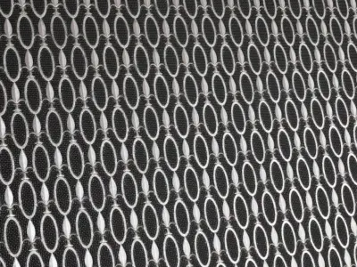 Silver Oval Chain Metal Grill Transparent PBR Seamless Texture