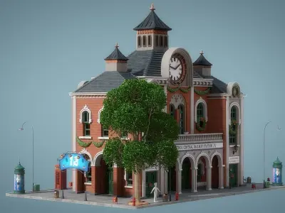 Cartoon House 14 3D model