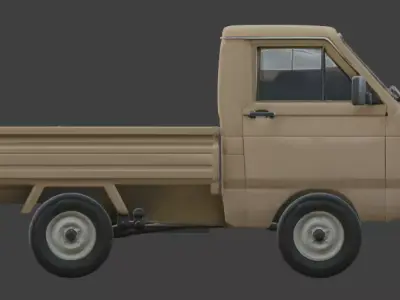 Middle Eastern Pickup Truck 3D Model Low-poly 3D model