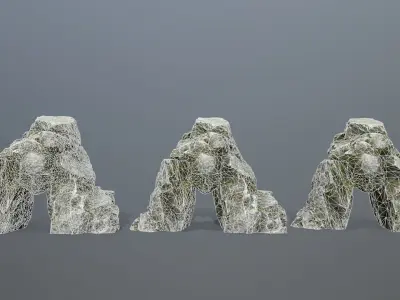Skull Cave Low-poly 3D model