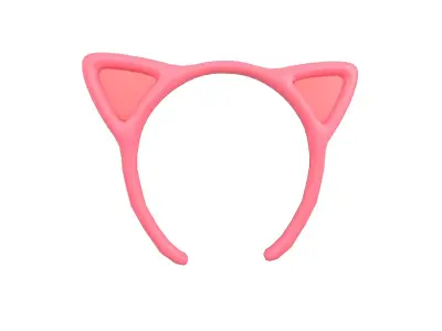 Cat Ear Headband v3 005 Low-poly 3D model