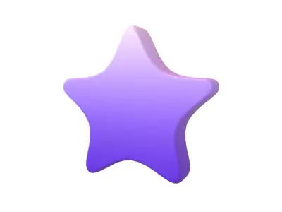 Star Emoji v2 004 Low-poly 3D model