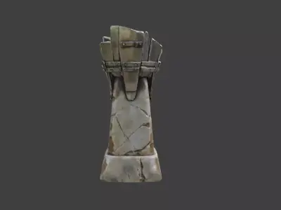 Stone Brazier Low-poly 3D model