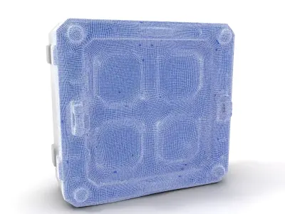 SciFi Vault Door Model Pack with Red LED Lights Low-poly 3D model