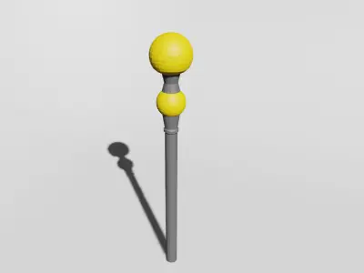 Ball Lamppost  Low Poly Low-poly 3D model