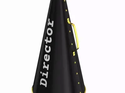 Old Movie Director Megaphone 3D model