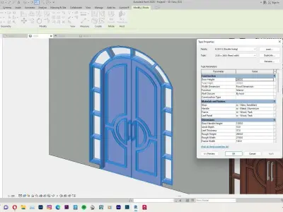 Classic Door Revit Family 3D model