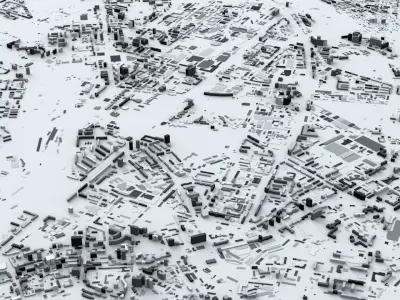 Kiev Streets and Buildings 3D model