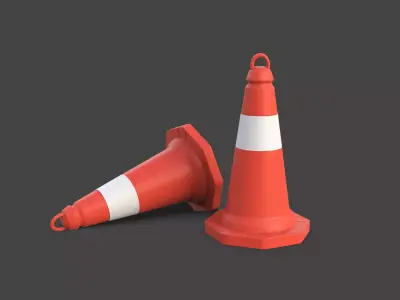 Prop96 Traffic Cone Low-poly 3D model