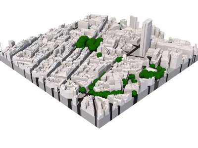 London city tile Level 2 block TQ2981 South East 3D model