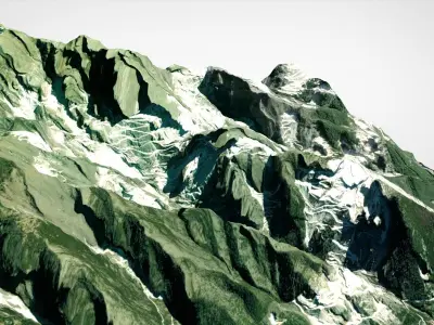 Mountain landscape Monte Borla Italy 3D model