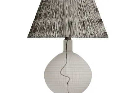 Sandesh Raffia Lampshades Nkuku Baba Clean Glass 3D model