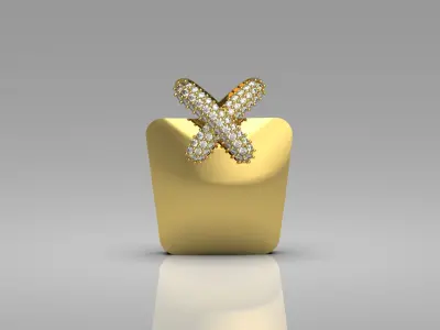 diamond X pendandt jp0230 3D print model