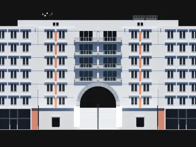 Residence 3D model with scene file additionally 3D model