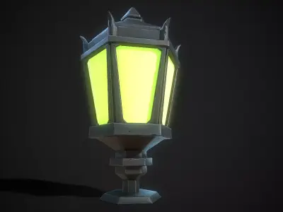 Stylized Lanterns Low-poly 3D model