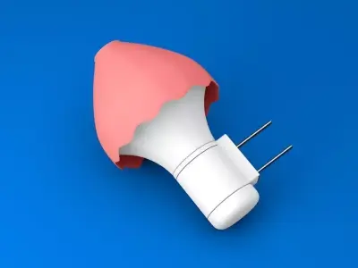 Electronic Bulb Low-poly 3D model