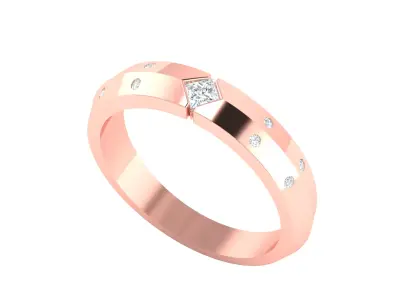 Women Ring  Render 3dm STL OBJ FBX Details 3D print model 117