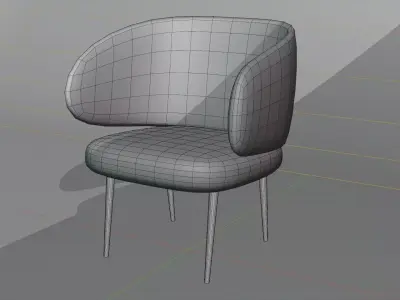 SOFA CHAIR Low-poly 3D model buy