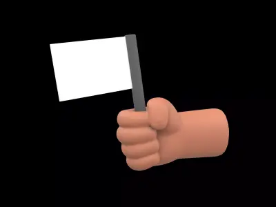 Surrender Icon v1 004 Low-poly 3D model