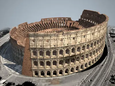 Roman Colosseum Ruins 3D model
