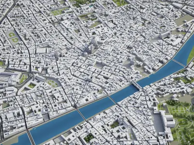 Florence - Firenze Low-poly 3D model