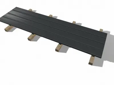 Decking board attachment point 3D model