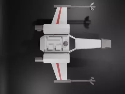 Low-Poly X-Wing  Low-poly 3D model