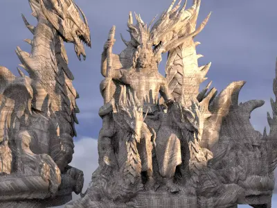 Zeus King of the Gods Throne 4  3D model
