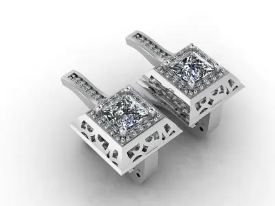 Mini Set Ring Pendant Earrings STL 3DM Womens Jewelry 3D print model