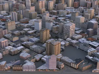 City 63 Low-poly 3D model