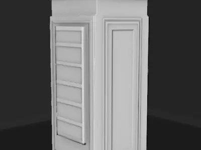 Traditional British Telephone box Low-poly 3D model