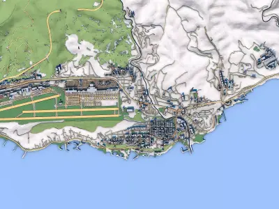 Catia La Mar City in Venezuela C4D 3D model