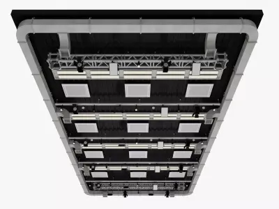 Ceiling Ventilation Pipes 21 3D model