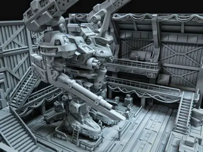 Repair Bay Set Plus Mech 3D print model