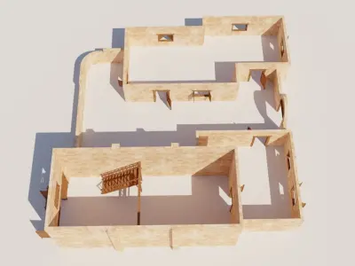 ancient desert house 3 3D model