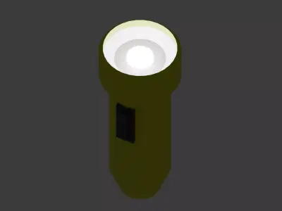 Flashlight Low-poly 3D model 11