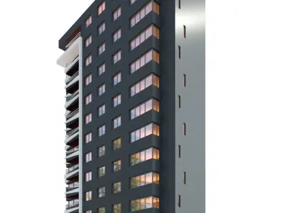 Modern Residential Building 06 3D model