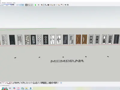 Kitchen and Door modules mega archive Low-poly 3D model