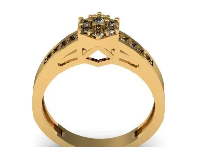 daimond ring 3D print model 30