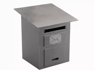 Postbox 05 Low-poly 3D model